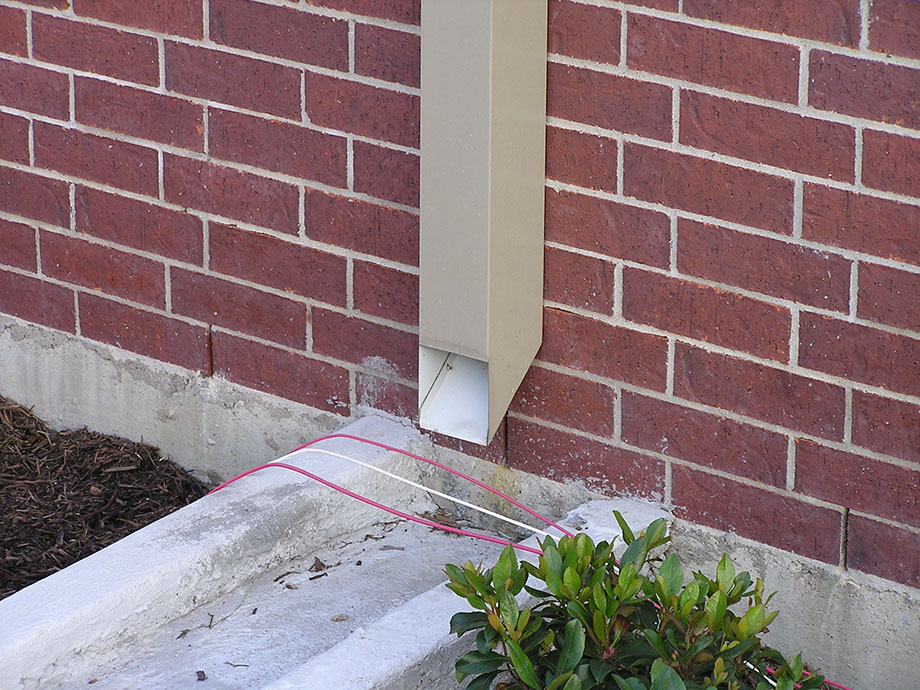 Newly installed A.J.’s Seamless Gutters system on a home